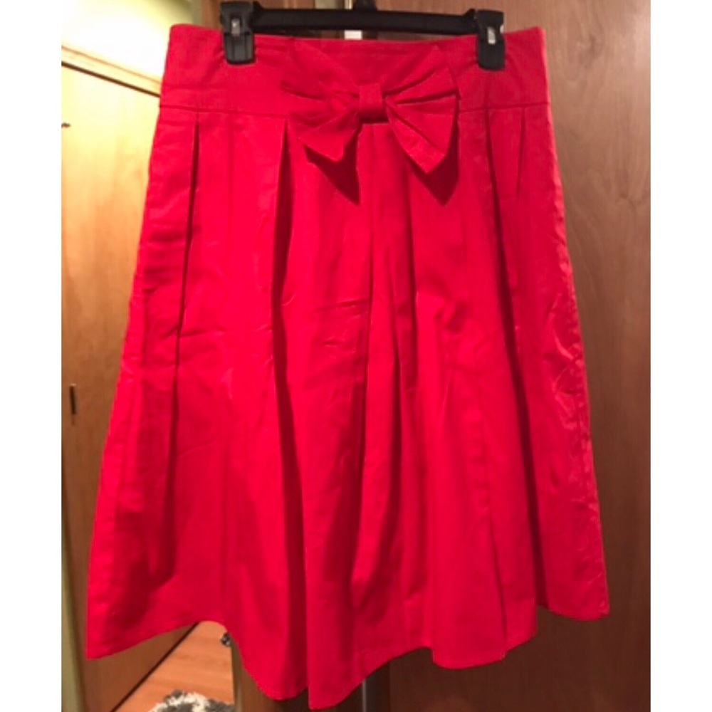 Beautiful red skirt with bow